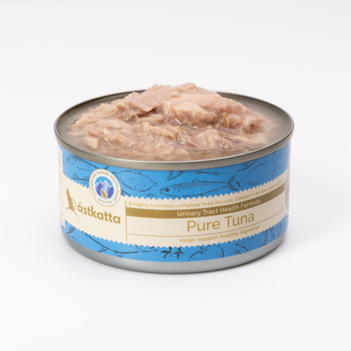 (新舊包裝隨機) Astkatta 170g [大201] Pure Tuna 肉絲保健主食罐 白鰹吞拿魚 泌尿系統友善配方 170克 (低磷) Blue_667